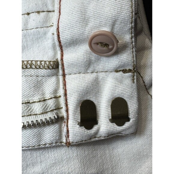 Anthropologie Lily White Cropped Denim Coulottes 28 - Picture 7 of 8